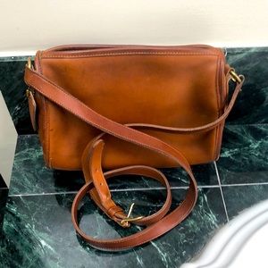 Coach crossbody bag, chestnut with gold hardware